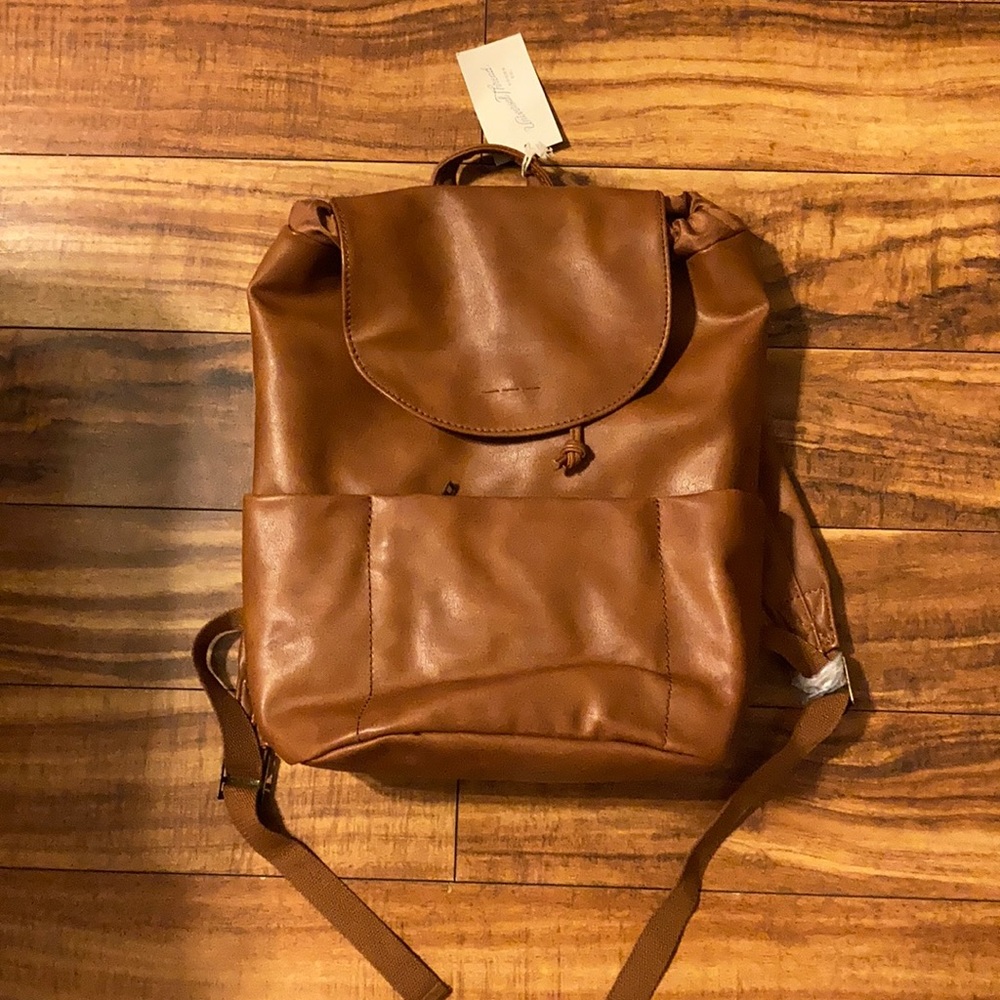 COPY - Brown faux leather Universal Thread backpack.